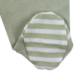 Unisex Yeşil Ekru Çizgili Cepli 2'li Takım