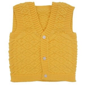 Triko Sarı Bebek Yelek