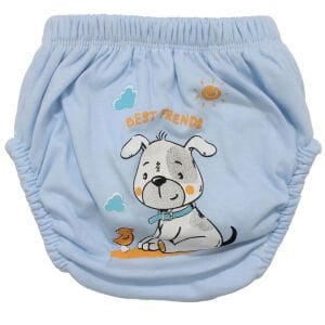 Unisex Mavi Köpekli Baskılı Alıştırma Külodu