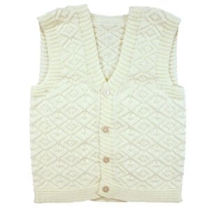 Triko Krem Bebek Yelek