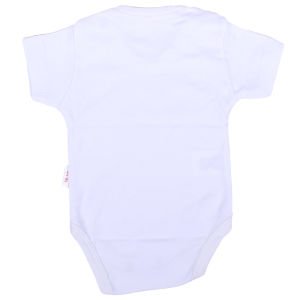 Unisex Beyaz Kısa Kollu Body Zıbın