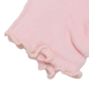 Kız Çocuk Pembe Kendinden Fırfırlı Patik Çorap