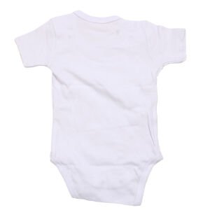 Unisex Beyaz Kısa Kollu Body Zıbın