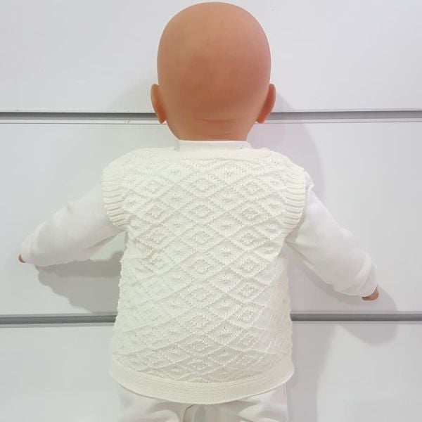 Triko Krem Bebek Yelek