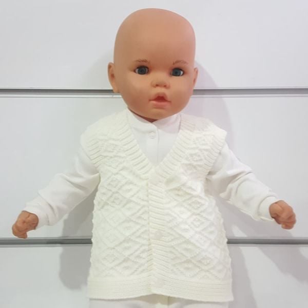 Triko Krem Bebek Yelek