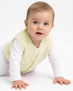 Triko Krem Bebek Yelek