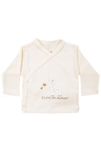 Unisex Ekru Zürafa Nakışlı 5 Parça Hastane Çıkış Seti