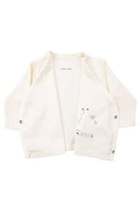 Unisex Ekru Zürafa Nakışlı 5 Parça Hastane Çıkış Seti