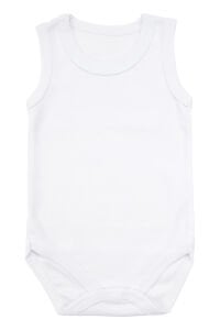 Unisex Beyaz %100 Organik Pamuk Düz Askılı Çıtçıtlı Zıbın Body