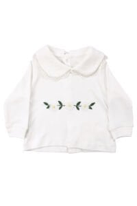 Kız Bebek Ekru Fisto Yakalı Papatya Nakışlı 5'li Hastane Çıkış Seti