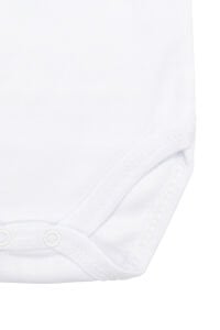 Unisex Beyaz %100 Organik Pamuk Düz Askılı Çıtçıtlı Zıbın Body