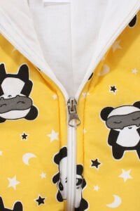 Unisex Sarı Panda Yıldız Desenli Uyku Tulumu 2.5 TOG