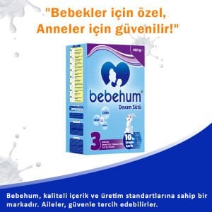Bebehum 3 Devam Sütü 400 gr 9-12 Ay