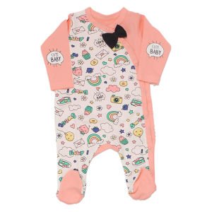 Kız Bebek Somon Beyaz Cute Baby Yazılı Panda Baskılı 10 Parça Hastane Çıkış Seti