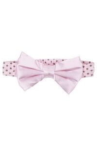 Kız Çocuk Pembe Saten Fiyonklu Bandana