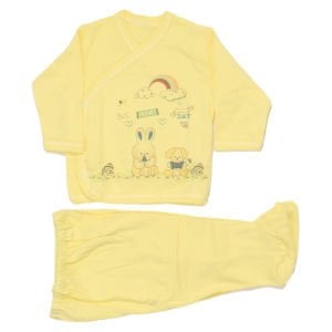 Unisex Sarı Best Friends Tavşan Desenli 10 Parça Hastane Çıkış Seti