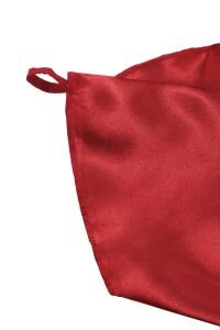 Unisex Kırmızı Saten Ay Yıldız Baskılı El Geçirmeli Pelerin