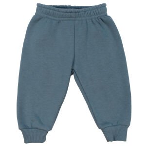 Erkek Bebek Gri Mavi Tedy Bear Ayılı Üç İp 2'li Takım