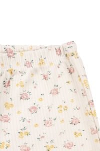 Kız Bebek Ekru Pudra Çiçek Nakışlı Fırfırlı 5 Parça Hastane Çıkış Seti