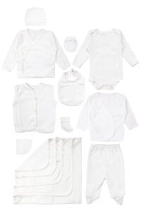 Unisex Ekru Organik 10 Parça Hastane Çıkış Seti