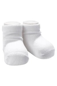 Unisex Ekru Düz Patik Çorap 0-6 Ay