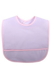 Kız Bebek Lila Pembe Su Geçirmez Mama Önlük 0-18 Ay