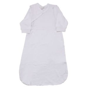 Unisex Beyaz Organik Pamuklu Rahat Uyku Tulumu 6-12 Ay