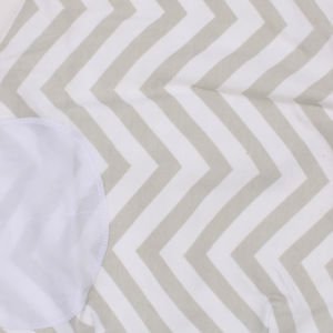 Unisex Su Yeşili Zigzag Desenli Pamuklu Organik Kundak 0-3 Ay
