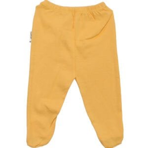 Unisex Sarı Patikli Pati Baskılı Penye Pantolon Tek Alt
