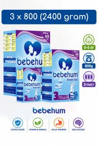 Bebehum 3 Numara Devam Sütü 9-12 Ay 800 gr x 3 Adet