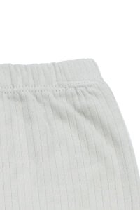 Unisex Ekru Su Yeşili Sincap Nakışlı Hırkalı 3'lü Takım