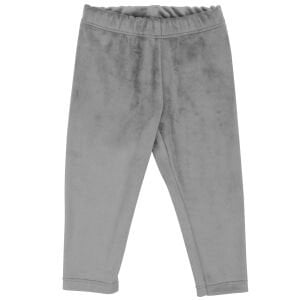 Kız Bebek Gri Fırfırlı Kadife 2'li Takım