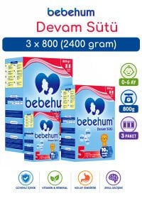 Bebehum 5 Numara Devam Sütü 2 Yaş+ 800 gr x 3 Adet