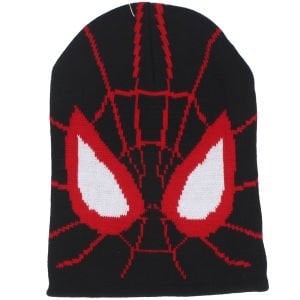 Erkek Çocuk Siyah Kırmızı Örümcek Adamlı Bere