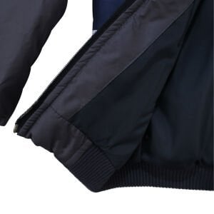 Erkek Çocuk Gri Renkli Çizgili Kapşonlu Şişme Mont