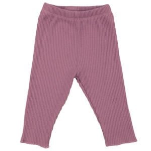 Kız Bebek Ekru Mor Fiyonklu Desenli 2'li Takım