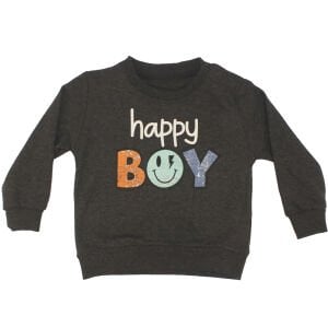 Erkek Bebek Antrasit Gri Happy Boy Yazılı 2'li Takım