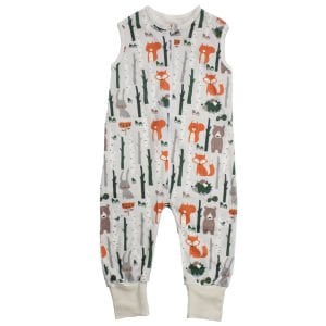 Erkek Bebek Gri Tilki Tavşan Desenli Uyku Tulumu 0.5 Tog