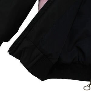 Erkek Çocuk Siyah Renkli Çizgili Ultimate Yazılı Kapşonlu Şisme Mont