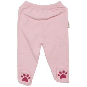 Unisex Pembe Patikli Pati Baskılı Penye Pantolon Tek Alt
