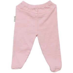 Unisex Pembe Patikli Pati Baskılı Penye Pantolon Tek Alt