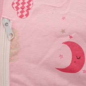 Pembe Bulut Ay Desenli Katlanabilir Bebek Sineklik Cibinlik