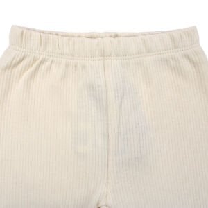 Unisex Ekru Fitilli Çoraplı Tek Alt Pantolon