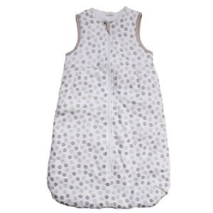 Ekru Gri Yuvarlak Desenli Uyku Tulumu 6-12 Ay