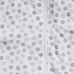 Ekru Gri Yuvarlak Desenli Uyku Tulumu 6-12 Ay