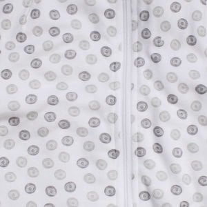 Ekru Gri Yuvarlak Desenli Uyku Tulumu 6-12 Ay