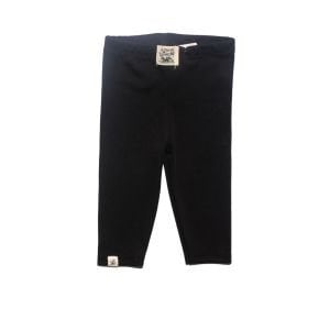 Unisex Siyah Fitilli Tayt Pantolon Tek Alt
