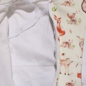 Erkek Bebek Ceylan Tilki Desenli Dolgulu İçli Dışlı Uyku Tulumu 6-12 Ay