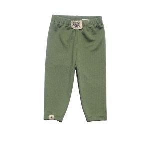 Unisex Yeşil Fitilli Tayt Pantolon Tek Alt