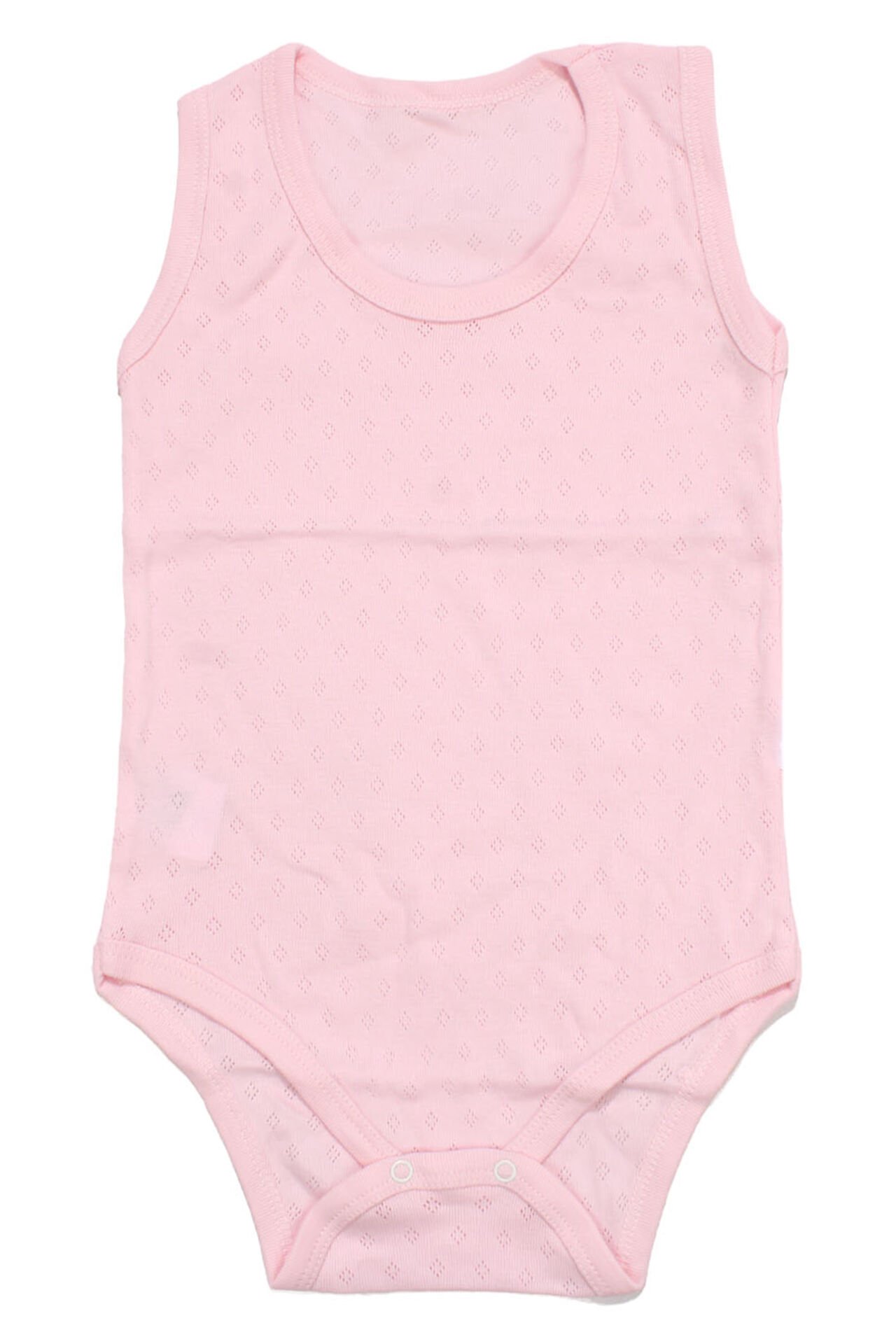 Pembe Jakarlı Askılı Çıtçıtlı Zıbın